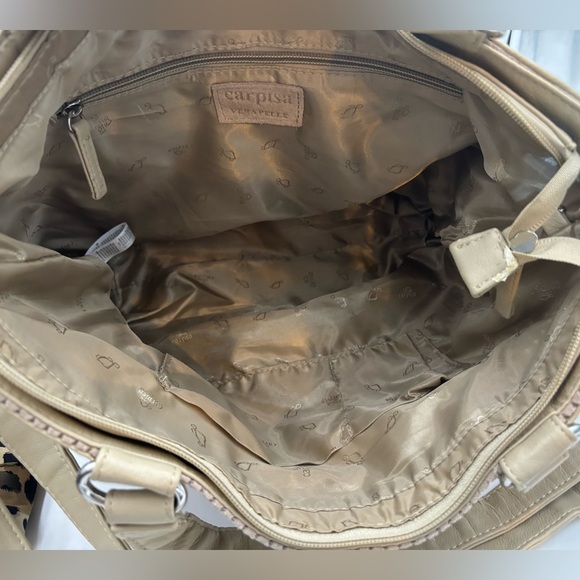 🇮🇹 CARPISA VERA PELLE Italian Leather Suede Crossbody Bag - Picture 14 of 16